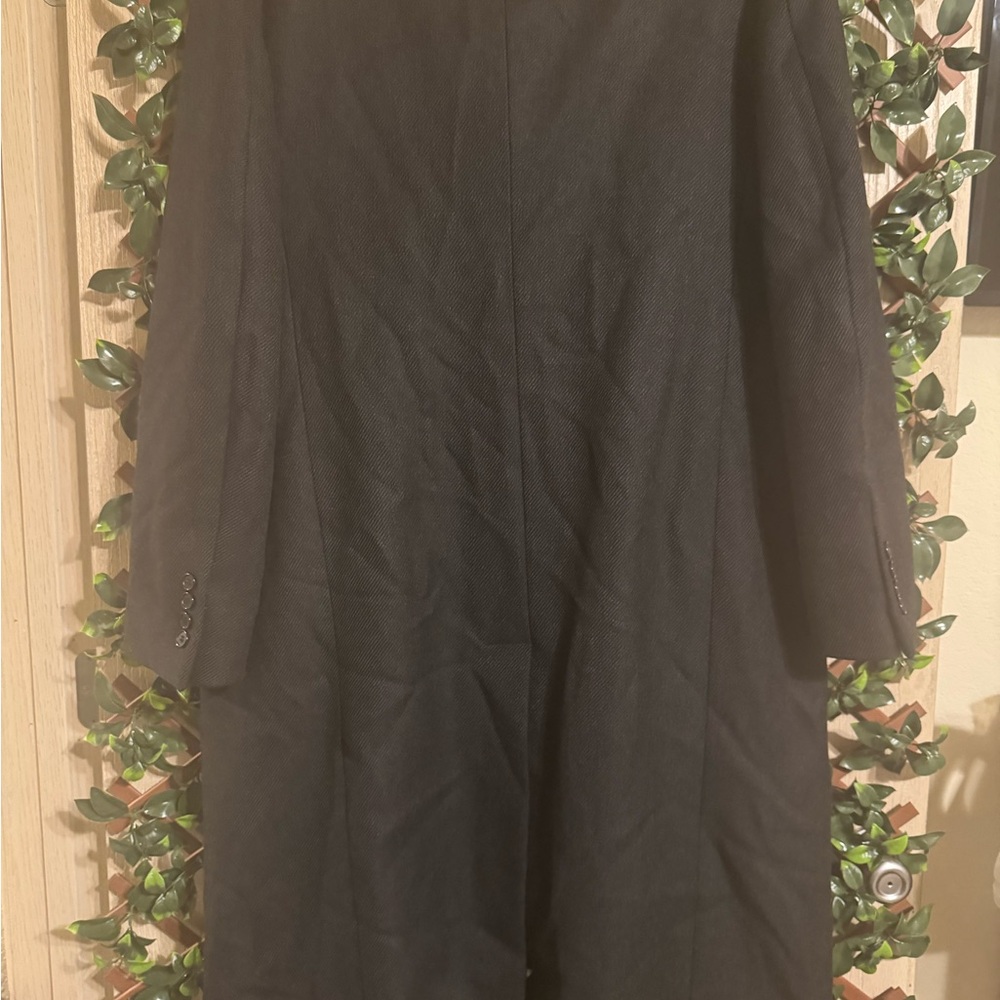 Brooks Brothers Lambswool Charcoal Trench Coat - Picture 11 of 16